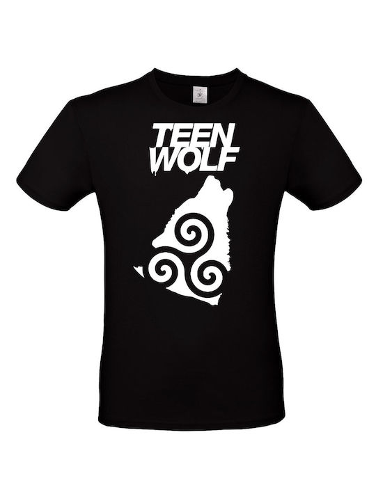 Schwarzes T-Shirt Unisex Pegasus Teen Wolf Wolf Logo