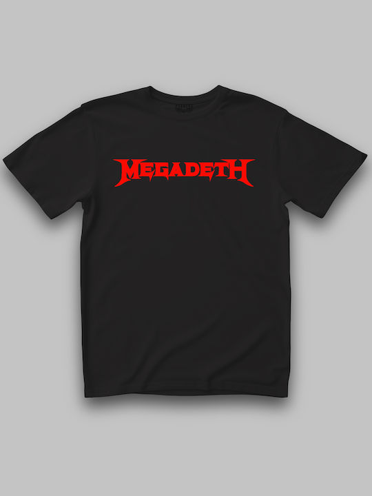 Black Shirt Megadeath Red Print