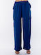 Trousers with Side Pockets Blue Royal