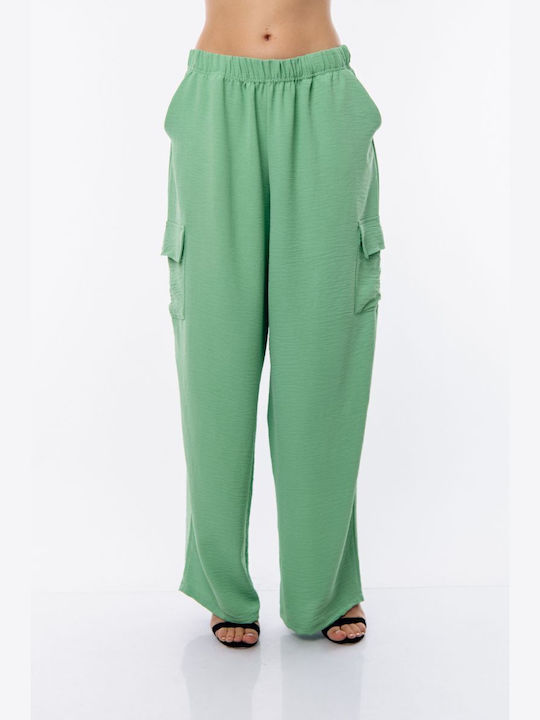 Trousers with Side Pockets Green