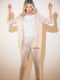 Set Suit Jacket Trousers Beige