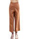 Pantaloni din in Aggel W Ss44013f-1097 maro