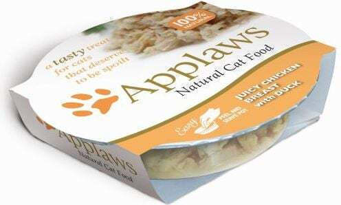Applaws Wet Food for Adult Cats in Trays with Chicken, Duck, Tuna and Rice Diet 60gr