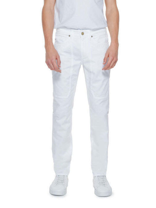 Jeckerson Men's Trousers Elastic White