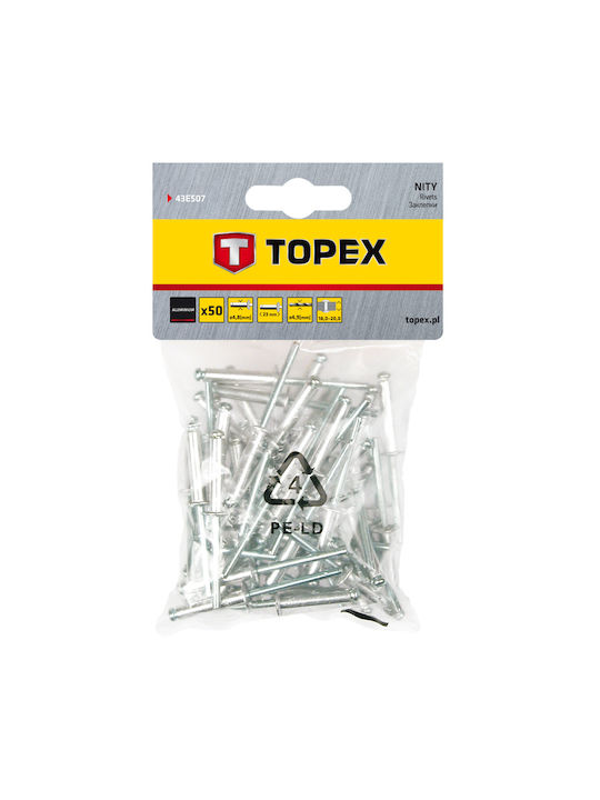 Topex Πριτσίνια Αλουμινίου M4.8x23mm 50τμχ