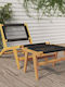 Καρέκλα Εξωτερικού Χώρου Ξύλινη Καφέ 60x135x65εκ.
