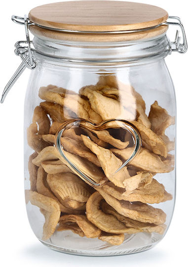 Vase General Use with Airtight Lid Glass Transparent 1000ml