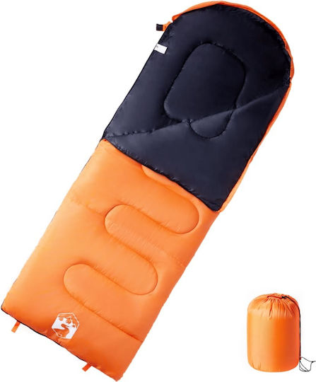 vidaXL Sleeping Bag Μονό Πορτοκαλί