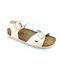 Leather Women's Flat Sandals Anatomic in White Color