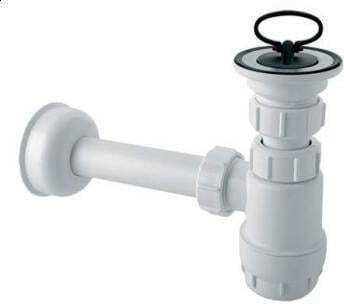 McAlpine Stainless Steel Siphon Sink with Length 10.16cm White