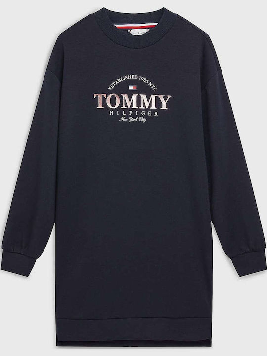 Tommy Hilfiger Детска Рокля Дълъг Ръкав Тъмносин