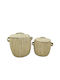 InTheBox Set of Straw Laundry Baskets