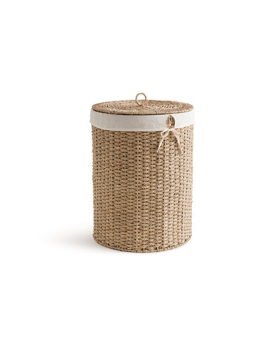 La Redoute Interieurs Wäschekorb Korbweide mit Deckel Beige