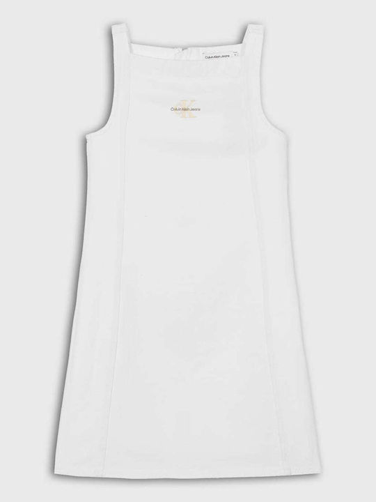 Παιδικό Φόρεμα Αμάνικο Τζιν White