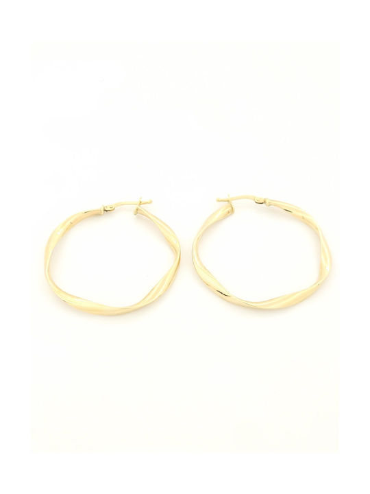 Earrings Hoops made of Gold 14K