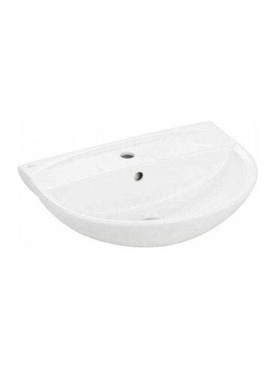 Cersanit Wall Mounted Wall-mounted / Countertop Sink Ceramic 60x43cm Red