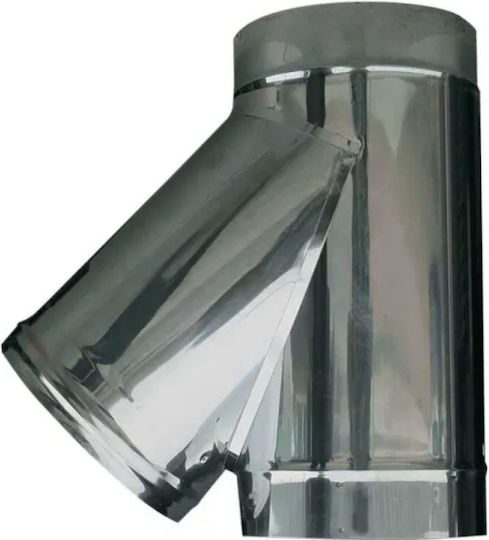 Metallwork Ημιτάφ Σύνδεσης Καπνοδόχου Inox 180mm Ασημί