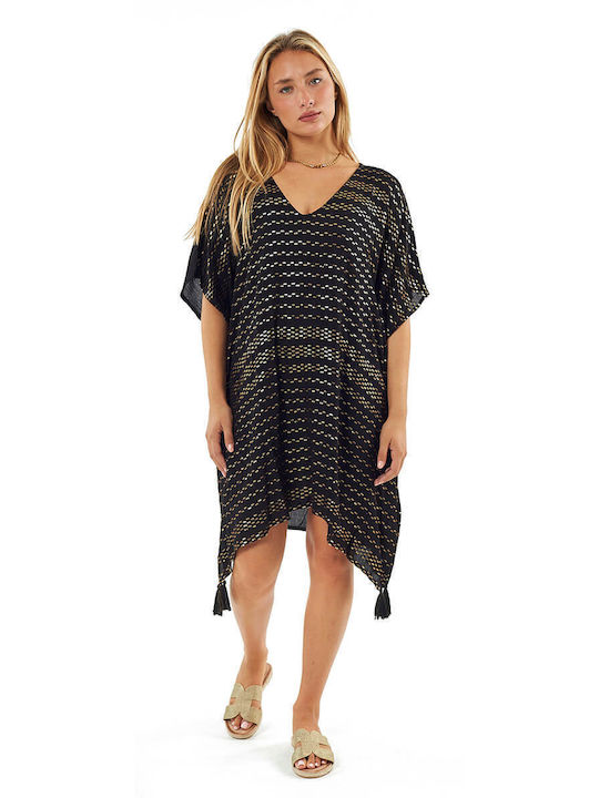 Verde Damen Kaftan Strand black