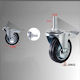 107217 Rotating Plastic Wheel with Brake 75x75mm