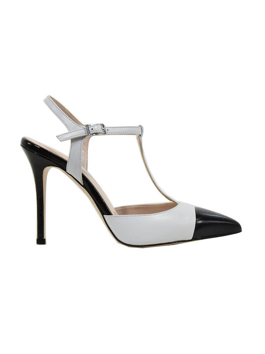 Fardoulis Leather White Heels
