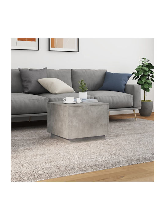 Square Side Table Wooden Gray 50x50x40 cm