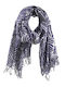 Cotton White-Blue Scarf-Pareo 180x100cm 5-43-346-0039