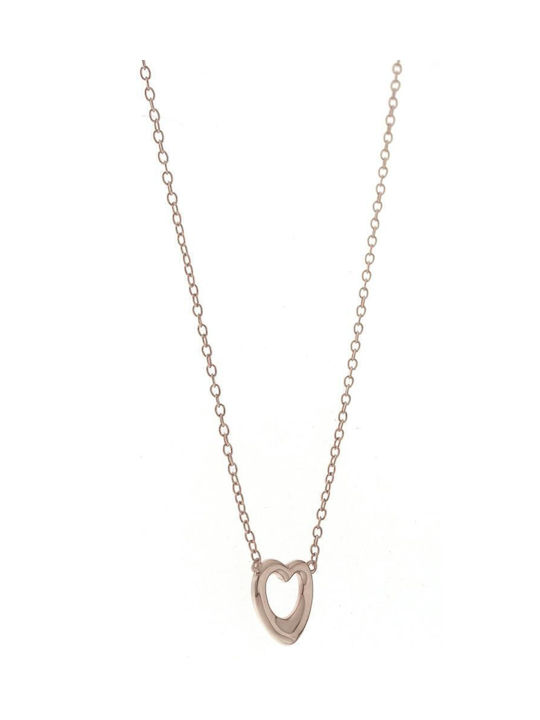 Q-Jewellery Necklace with design Heart from Silver