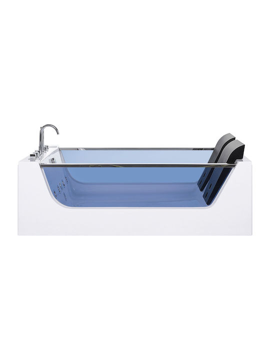 Beliani Acryl Badewanne mit Hydromassage 180x120cm