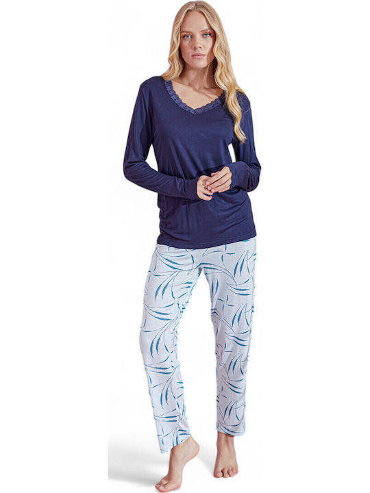 PijaMood Winter Women's Pyjama Set Blue