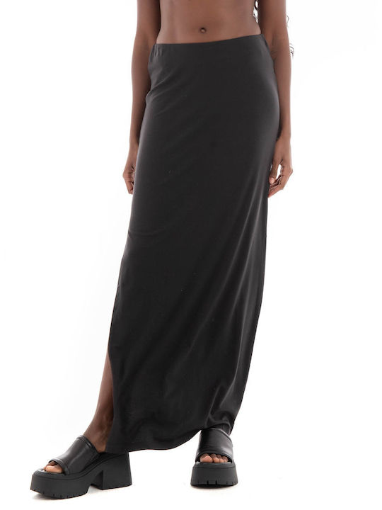 Vero Moda Висока талия Maxi пола в Черно цвят