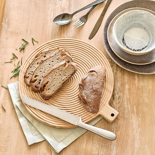 Zeller Round Wooden Chopping Board Set Beige 30.5x30.5cm