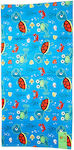 Tortue Kids Beach Towel Turquoise 140x70cm