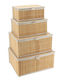 Aufbewahrungskorb Bamboo Beige 4Stück