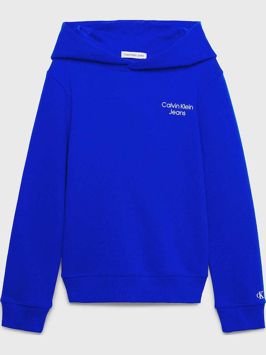 Calvin Klein Kids Sweatshirt with Hood Blue