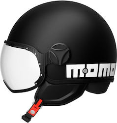 MomoDesign FGTR Classic Jet ECE 22.06 Mono Matt Black/White