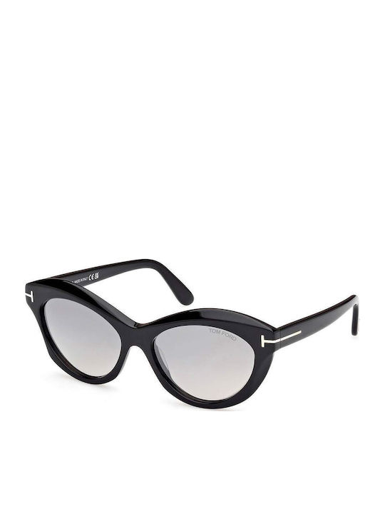Tom Ford Toni Women's Sunglasses with Black Plastic Frame and Gray Gradient Lens ft1111 01C
