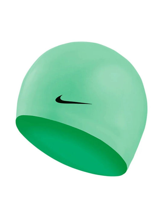 Nike Solid Silicone Adults Swimming Cap Green