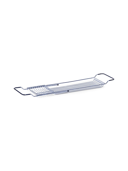 Zeller Wall Mounted Bathroom Shelf Metallic 65.5x15.5x4cm Silver