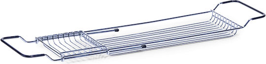 Zeller Montat pe perete Raft Baie Metal 65.5x15.5x4cm Argintie