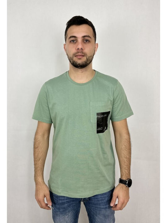 Paco & Co T-shirt Bărbătesc cu Mânecă Scurtă Khaki