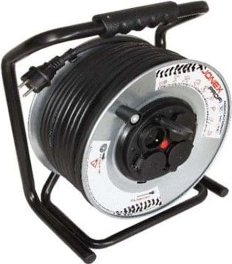 Profitool Waterproof Extension Reel Cord 3 x 1.5mm²/25m Black