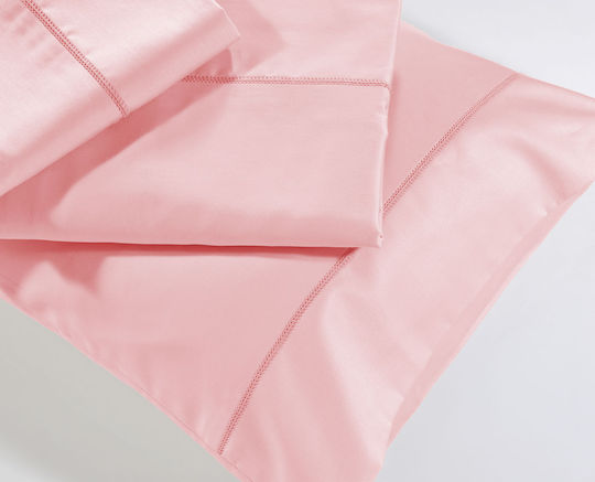 Down Town Home Σετ Μαξιλαροθήκες με Φάσα Pink 52x75εκ.