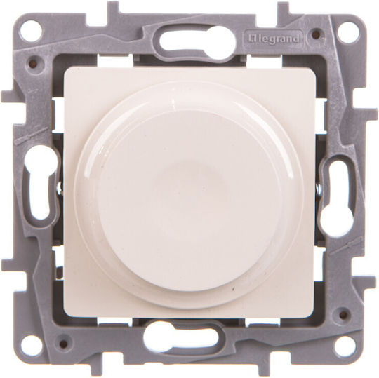 Legrand Niloe Χωνευτός Διακόπτης Dimmer χωρίς Πλαίσιο Κλασικός Περιστροφικός 300W σε Εκρού Χρώμα