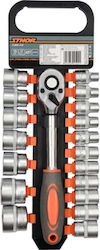 Sthor 58634 Ratchet with Socket Set 1/2" 19 Pieces Sthor 58634 Ratchet with Socket Set 1/2" 19 Pieces