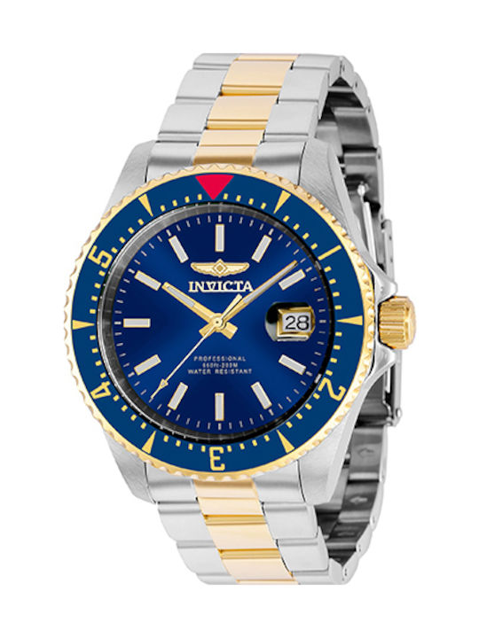 Invicta Herrenuhr 44mm Automatisch mit Silber Metallarmband 36788