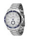 Invicta Ανδρικό Ρολόι 44mm Μπαταρίας με Ασημί Μεταλλικό Μπρασελέ