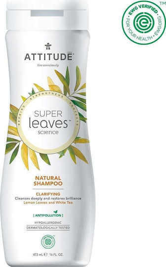Attitude Superleaves Σαμπουάν Αναδόμησης/Θρέψης & Βαθύ Καθαρισμού για Λιπαρά Μαλλιά 473ml