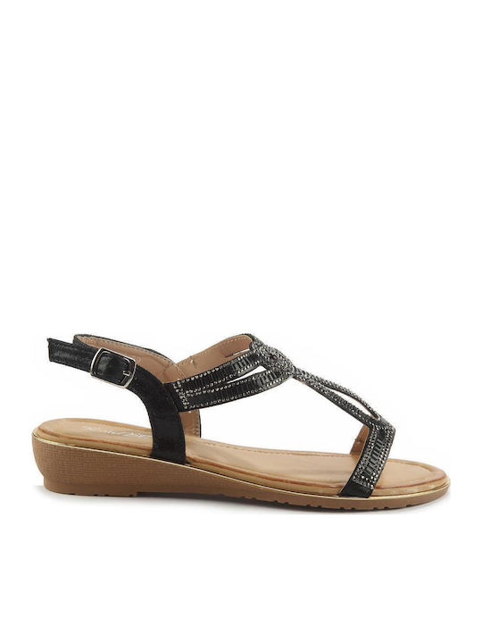 Σανδαλάκι Όλο Στρας Fshoes Hc550.00 Fshoes Μαυρο
