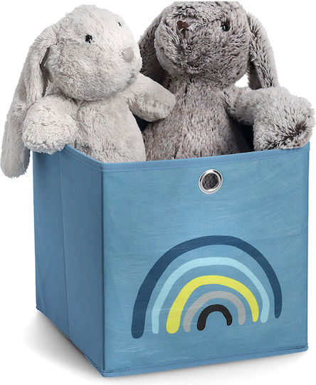 Zeller Kinder Aufbewahrungsbox Faltbar aus Stoff Blau 28x28x28cm 1Stück
