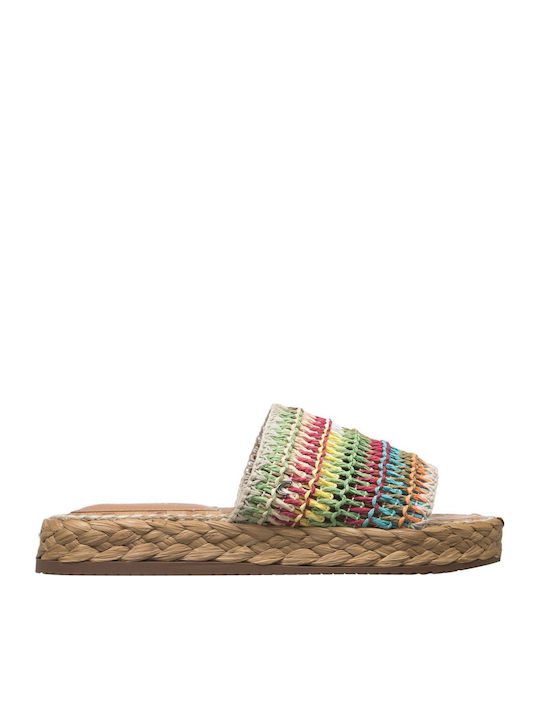 J0420f1900 Wallis Παντοφλα Circus Rainbow Multi Σχοινι